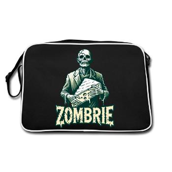 Zombie Zombrie Brie Fromage d’Halloween Zombie - Sac Retro - noir/blanc - Dos