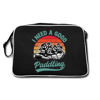 J’ai besoin d’un bon canoë en eau vive - Sac Retro - noir/blanc - Dos