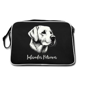 Labrador Retriever Chien Propriétaire de chien Chien de famille - Sac Retro - noir/blanc - Dos