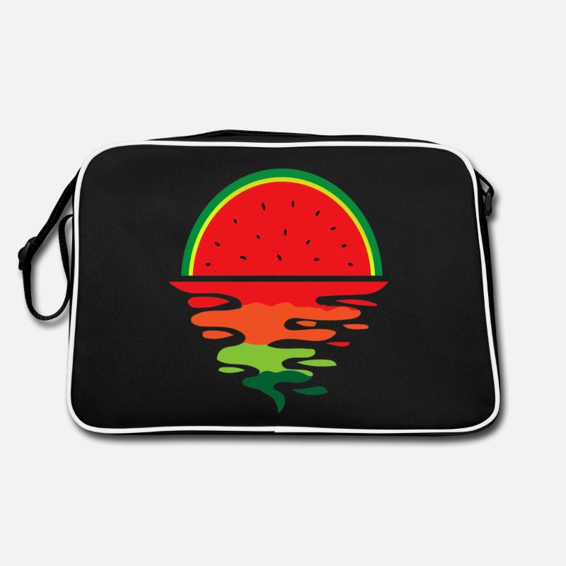 Watermelon Sunset - Retro Tasche - Schwarz/Weiß