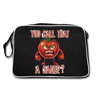 YOU CALL THAT A SAUCE - Retro Bag - black/white - Back