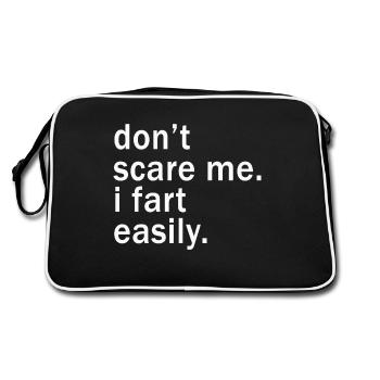 Don’t Scare Me I Fet Easily Funny - Sac Retro - noir/blanc - Dos