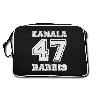 Kamala Harris, 47e présidente des États-Unis - Sac Retro - noir/blanc - Dos