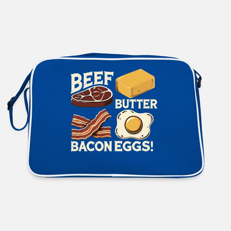 Rindfleisch Butter Speck Egs Fleischfresser Lustiges Fleisch BBQ Retro Tasche