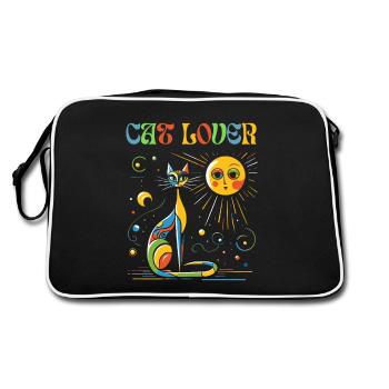 Chat Amoureux des chats Miró Art Artiste Cat Lady - Sac Retro - noir/blanc - Dos