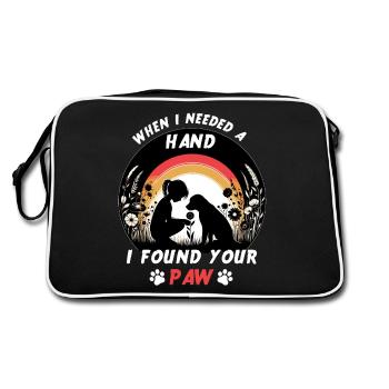 Labrador chien chien propriétaire chien chien Fan patte ami - Sac Retro - noir/blanc - Dos