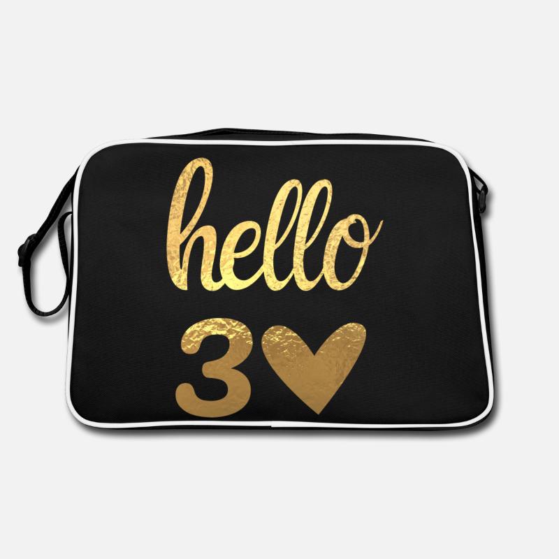 Hello 30 doré Sac Retro