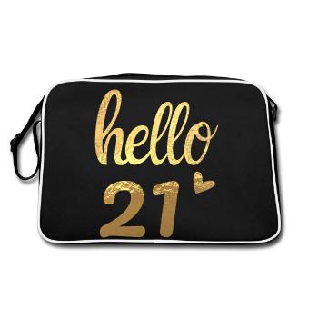 Hello 21 Gold - Retro Bag - black/white - Back