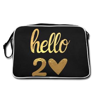 Hello 20 gold - Retro Bag - black/white - Back