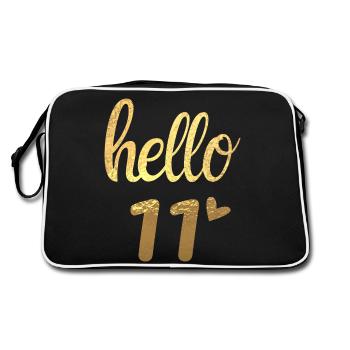Hello 11 Gold - Retro Bag - black/white - Back