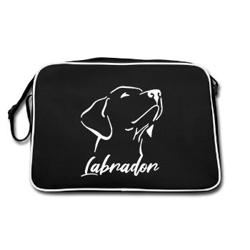 Chien Labrador Lab Labbi Race de chien Éleveur de chiens - Sac Retro - noir/blanc - Dos