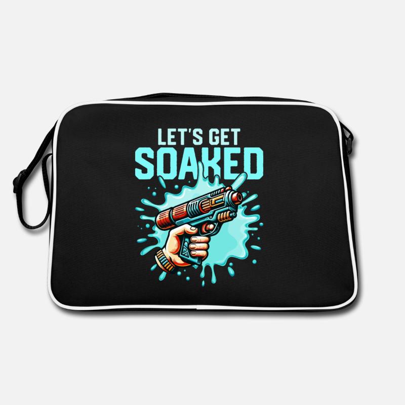 Let's Get Soaked Squirt Gun Summer Water Fun Retro Tasche