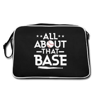 All About That Base Baseball Sport Fan - Retro Bag - black/white - Back