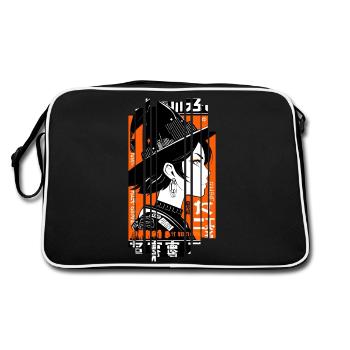 Geometric Woman Witch Halloween - Retro Bag - black/white - Back