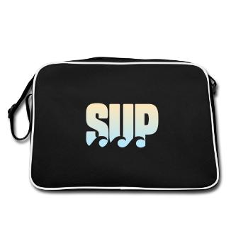 SUP Paddeln - Retro Tasche - Schwarz/Weiß - Hinten
