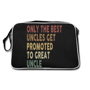 Only The Best Uncles Get Promoted To Great Uncle - Retro Bag - black/white - Back