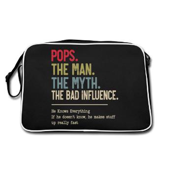 Pops L’homme Le mythe La mauvaise influence - Sac Retro - noir/blanc - Dos