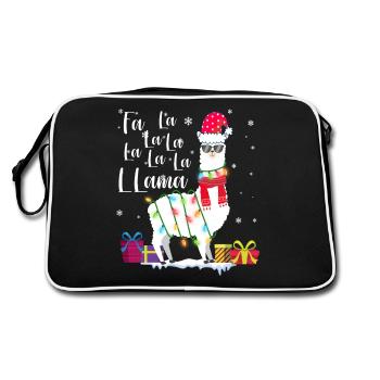 Fa La La Lama Noël Alpaga Alpaga Drôle - Sac Retro - noir/blanc - Dos