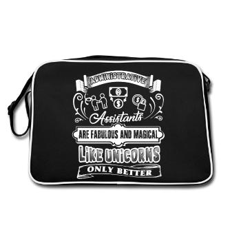 Administrative Assistants Are Fabulous - Retro Bag - black/white - Back