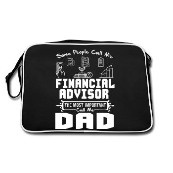 Financial Advisor Financial Advisor Dad - Retro Bag - black/white - Back