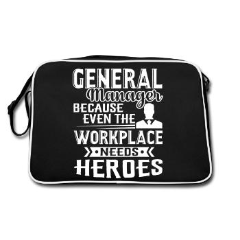 General Manager General Manager Hero - Retro Bag - black/white - Back