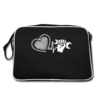 Engineer Engineer Heartbeat - Retro Bag - black/white - Back
