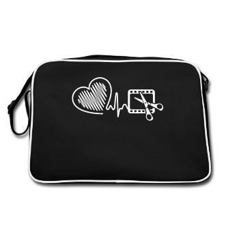 Editor Editor Heartbeat - Retro Bag - black/white - Back