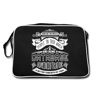Being A Database Administrator - Retro Bag - black/white - Back