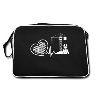 Crane Operator Crane Operator Heartbeat - Retro Bag - black/white - Back