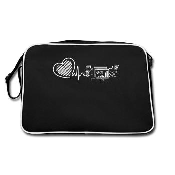 Computer Systems Analyst Heartbeat - Retro Bag - black/white - Back