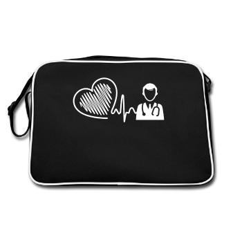 Doctor Doctor Heartbeat - Retro Bag - black/white - Back