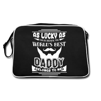 Best Daddy Belongs To Me - Retro Bag - black/white - Back