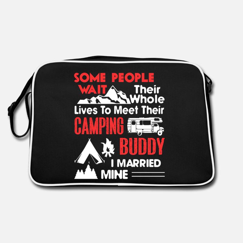 Camping Buddy I Married Mine Retro Bag