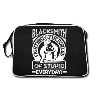 Blacksmith Blacksmith Fighting - Retro Bag - black/white - Back