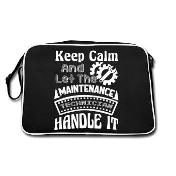 Let Maintenance Technician Handle It - Retro Bag - black/white - Back