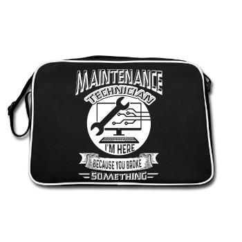 Maintenance Mechanic Maintenance Mechanic Job - Retro Bag - black/white - Back