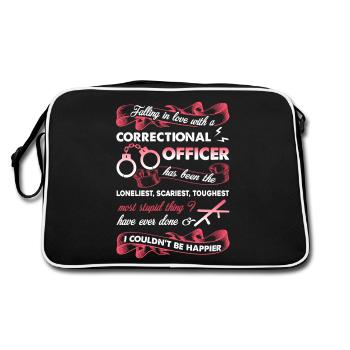 Fall In Love With Correctional Officer - Retro Bag - black/white - Back