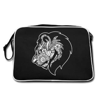 Liger Liger Floral Pattern - Retro Bag - black/white - Back