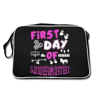 Kindergarten Teacher First Day Of Kindergarten - Retro Bag - black/white - Back