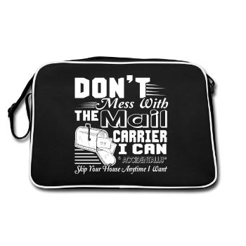 Mail Carrier Don't Mess With Mail Carrier - Retro Bag - black/white - Back