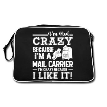 Mail Carrier Love Being A Mail Carrier - Retro Bag - black/white - Back
