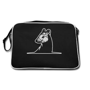 Opossum Opossum Floral Pattern - Retro Bag - black/white - Back