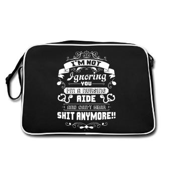 Nursing Aide I Am A Nursing Aide - Retro Bag - black/white - Back