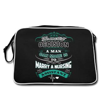 Nursing Assistant Marry A Nursing Assistant - Retro Bag - black/white - Back
