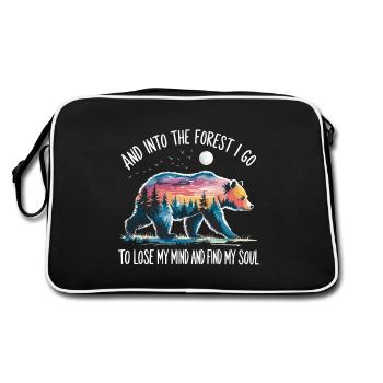 Nature Forêt Détente Nature Conservation Ours Temps Mort - Sac Retro - noir/blanc - Dos