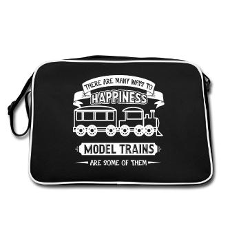 Model Railroad Model Railroad Lovers - Retro Bag - black/white - Back