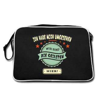 Wir sind die Geilsten hier - Retro Tasche - Schwarz/Weiß - Hinten