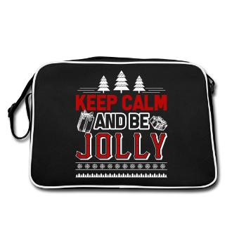 Christmas Keep Calm And Be Jolly - Retro Bag - black/white - Back