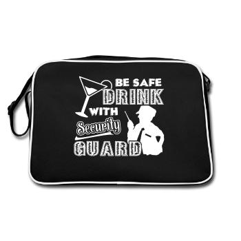 Security Guard Drink with Security Guard - Retro Bag - black/white - Back