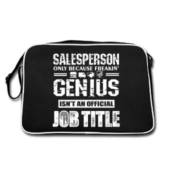 Salesperson Salesperson Job Title - Retro Bag - black/white - Back